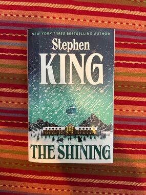 Stephen King The Shining Paperback Book - Teal & White Cover